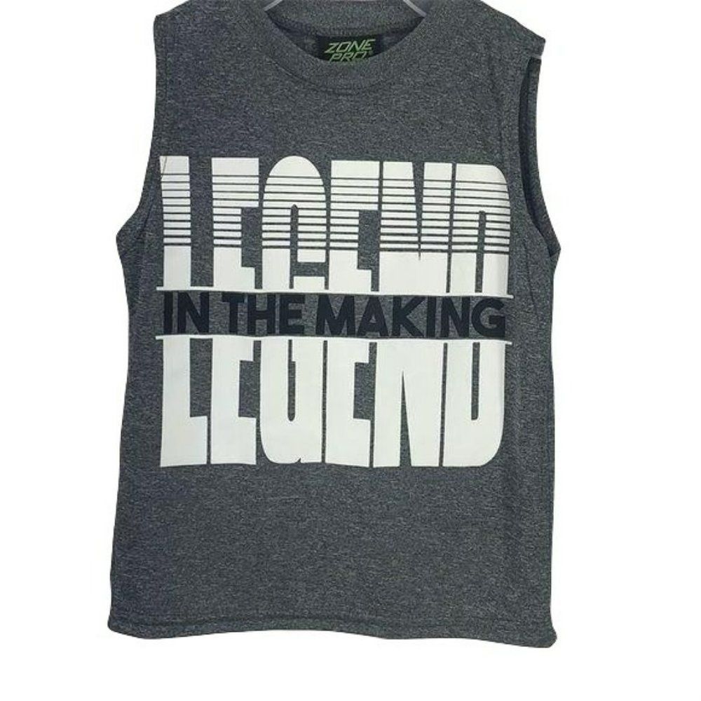 Zone Pro Legend In The‎ Making Grey XS 4/5 boys tank top Muscle Shirt